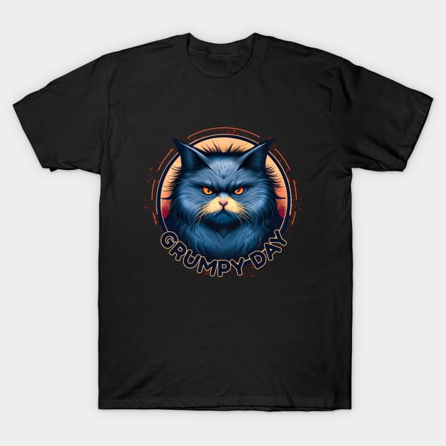 Grumpy day cat T-Shirt by Misthaesis